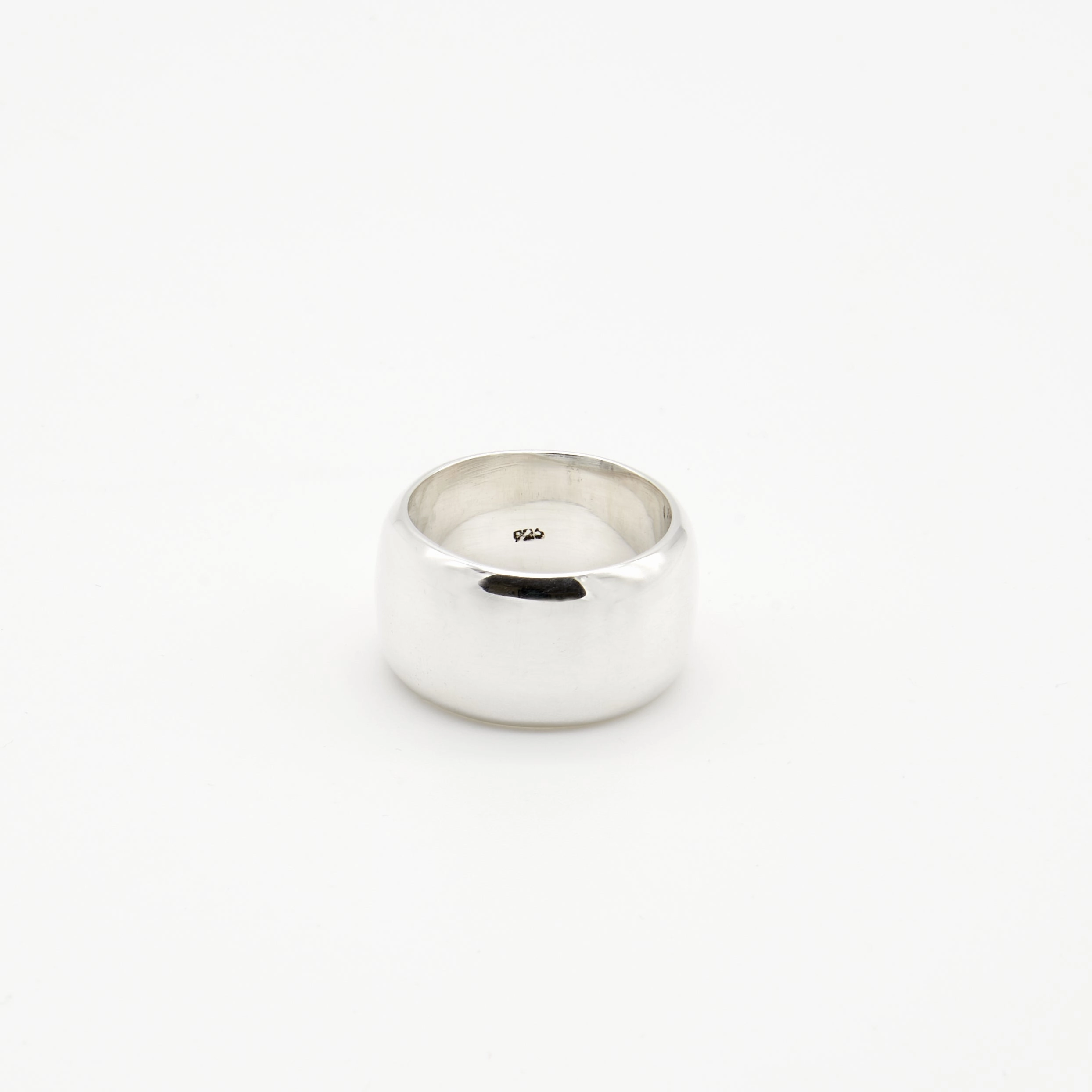 Fashion Set 13MM Smooth Sterling Silver Ring