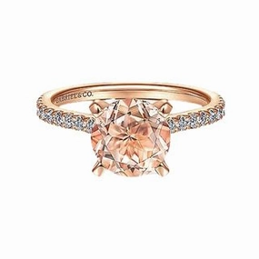 14 Karat Rose Gold Straight Engagement Ring (1.00cttw) Artisanal Craft