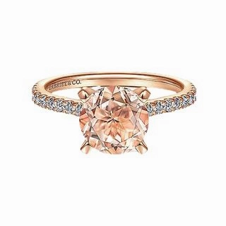 14 Karat Rose Gold Straight Engagement Ring (1.00cttw) Artisanal Craft