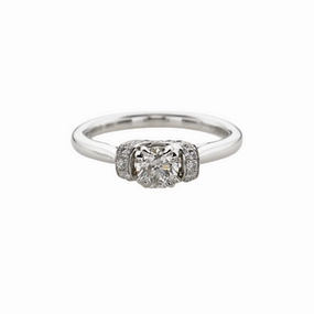 14 Karat White Gold Diamond Engagement Ring 0.62cttw Brand Name Economical Work