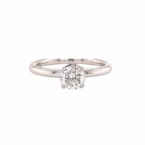 14 Karat White Gold Solitaire Engagement Ring (.77cttw) Intelligent Feature