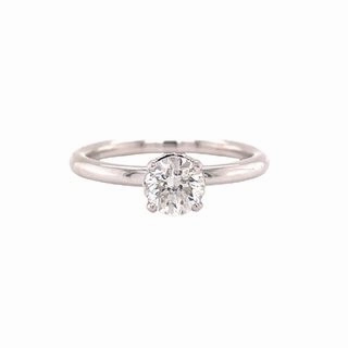 14 Karat White Gold Solitaire Engagement Ring (.77cttw) Intelligent Feature