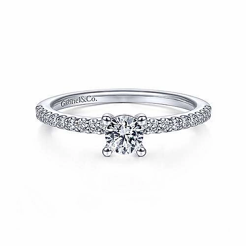 Affordable Keepsake Heritage Piece 14 Karat White Gold Solitaire Engagement Ring (.85cttw)