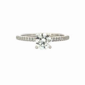 14 Karat White Gold Straight Engagement Ring (.81cttw) Exquisite Style Robust Appearance