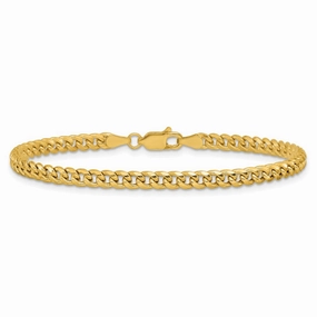 Universal Fit Contrasting Tones 14k 3.5mm Semi-Solid Miami Cuban Chain