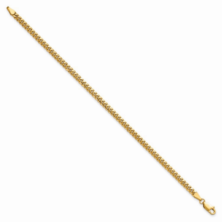 14K 7 inch 3.5mm Solid Miami Cuban Link with Lobster Clasp Bracelet Statement Makers
