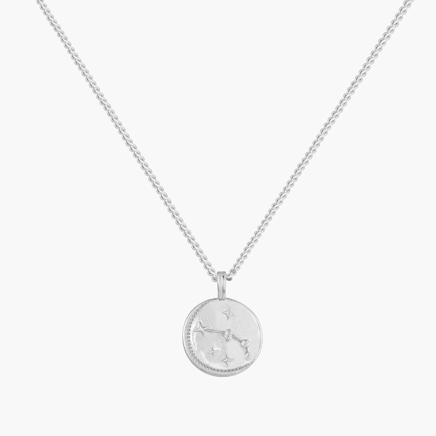 Clean Texture 14K Gold Plated Aries Zodiac Personalized Pendant Necklace