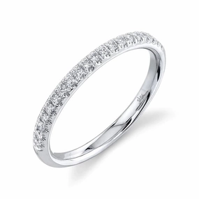 Bold Mood 14K White Gold 0.18cttw Diamond Wedding Band