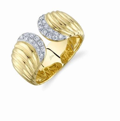 Sentimental Symbol 14K Yellow Gold .26cttw Diamond Wrap Fashion Ring