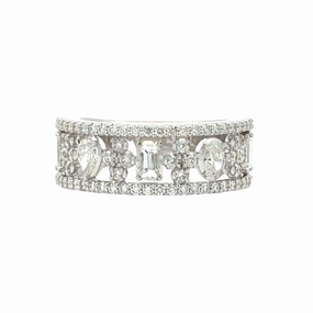 14kw 1/2 Way Around Diamond Anniversary Band (0.96cttw) Minimal Motion