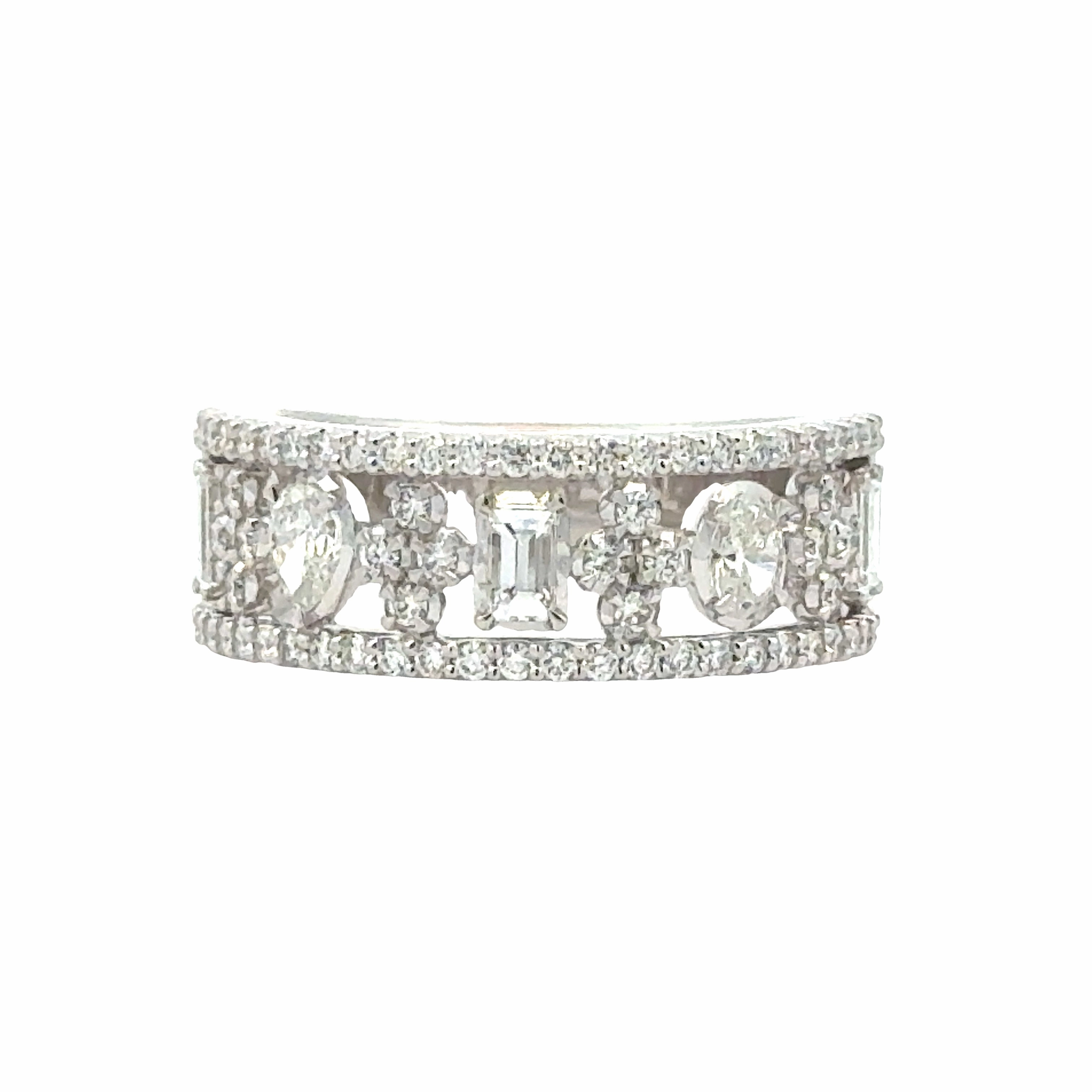 14kw 1/2 Way Around Diamond Anniversary Band (0.96cttw) Minimal Motion