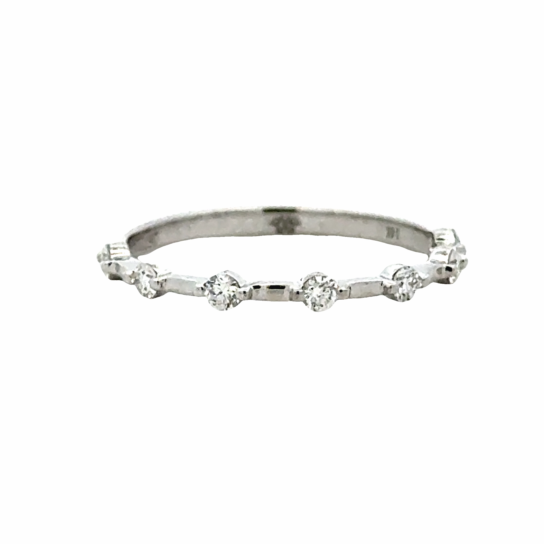 14KW 1/2 Way Around Diamond Stackable Ring (0.20cttw) Trendy Article