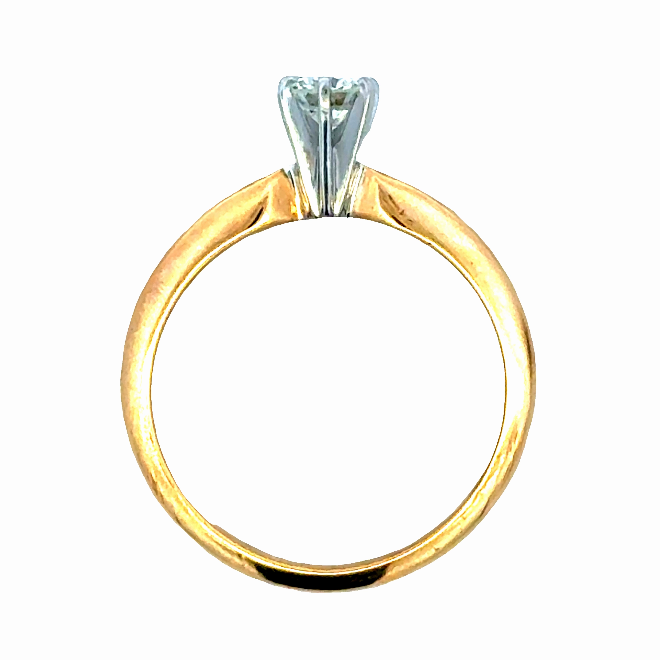 14KYW Diamond Solitaire Engagement Ring (0.28cttw) Sentimental Statement