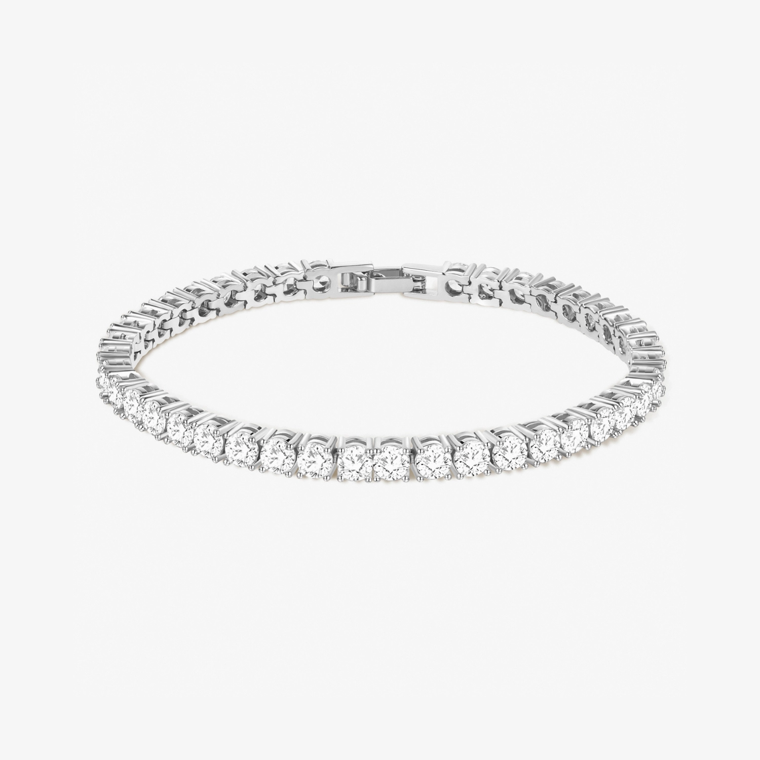 Shine Piece 18K Gold Plated Cubic Zirconia Classic Tennis Bracelet