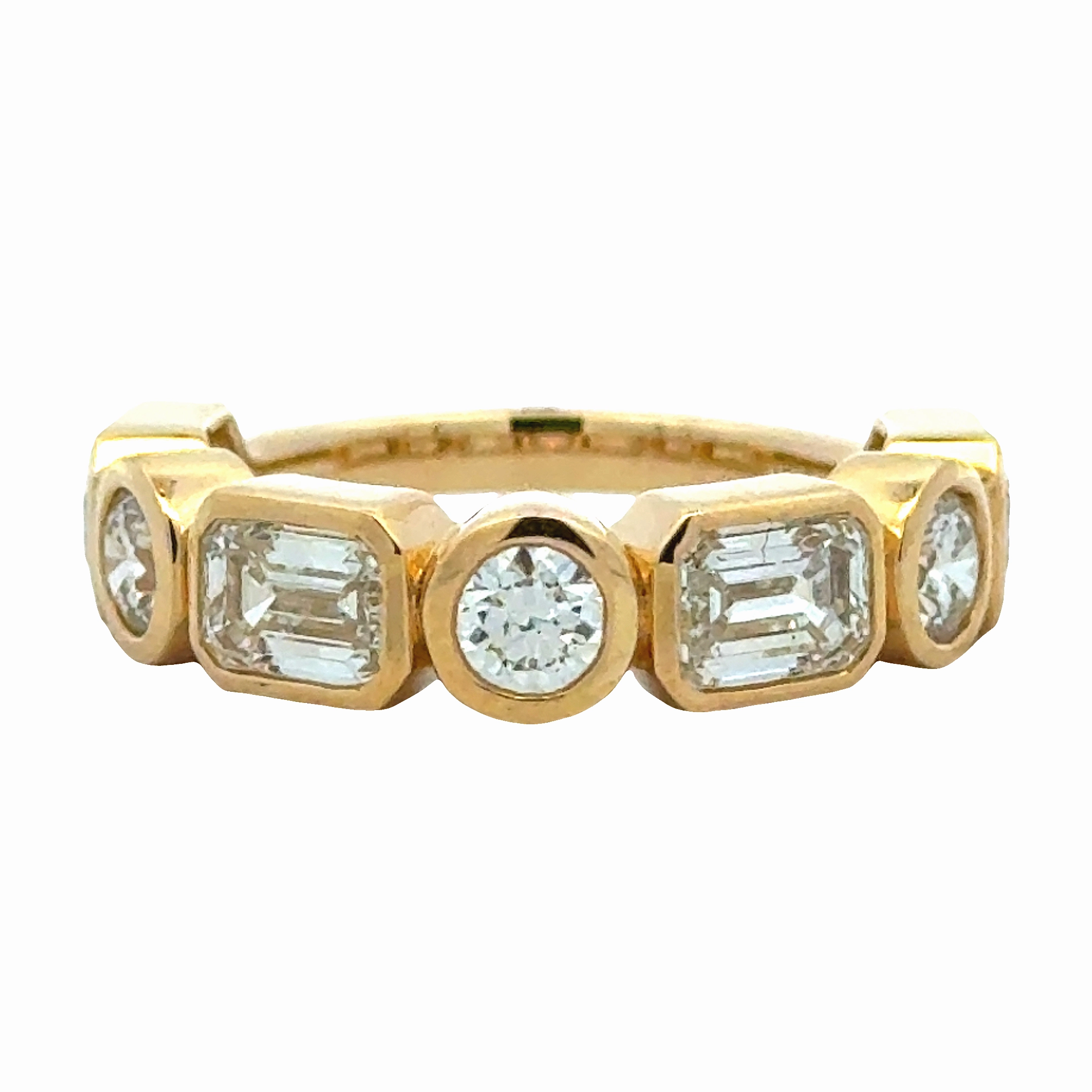 Polished Outline 18ky 7-Stone Diamond Anniversary Band (2.75cttw)