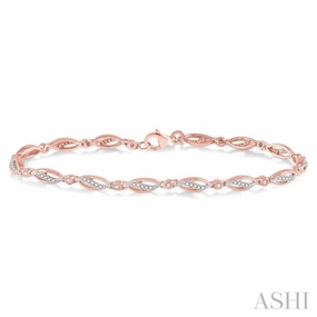 1/3 Ctw Round Cut Diamond Marquise Fashion Bracelet in 10K Rose Gold Permanent Mixes Ethnic Perspective