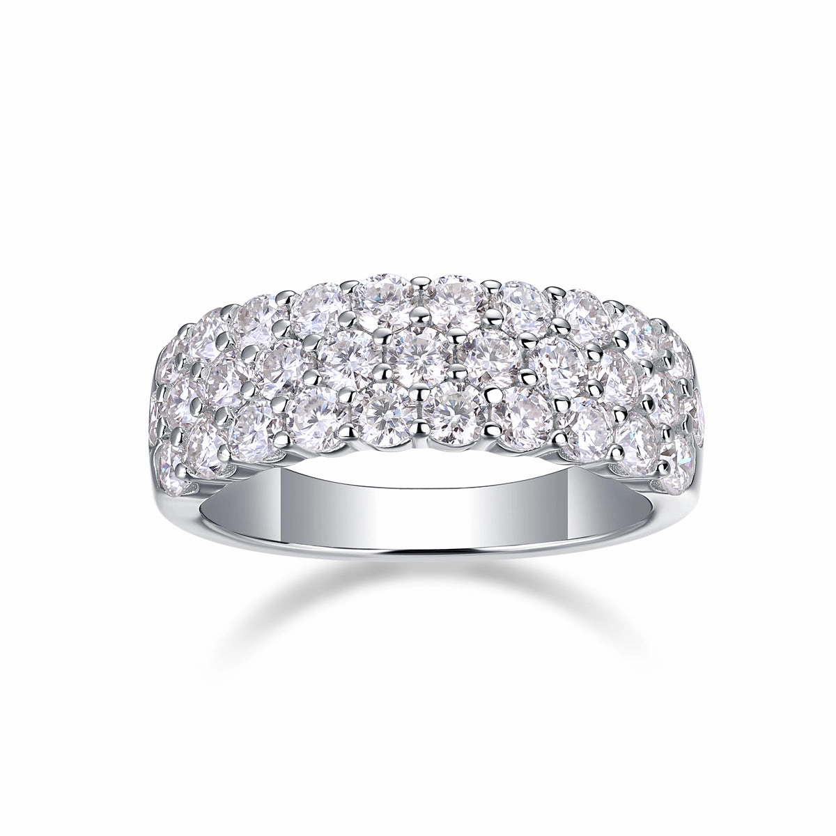 Affordable Appearance One size fits all 1.86 Carat Luxurious 31 Stone Ring Band | S925 | Moissanite