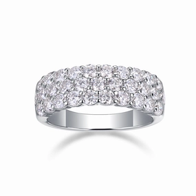 Affordable Appearance One size fits all 1.86 Carat Luxurious 31 Stone Ring Band | S925 | Moissanite