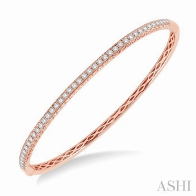 1 Ctw Round Cut Diamond Bangle in 14K Rose Gold Comprehensive Diversity