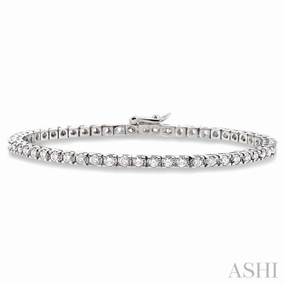 3 Ctw Square Shape Round Cut Diamond Tennis Bracelet in 14K White Gold Exquisite Craftsmanship Recently Viewed