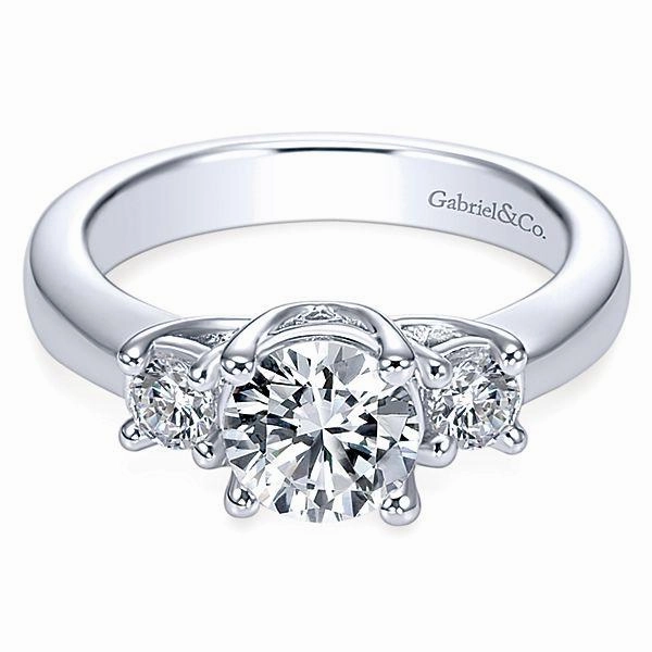 3-Stone Trellis Round Diamond Ring .30Cttw 14K White Gold Fine Expression