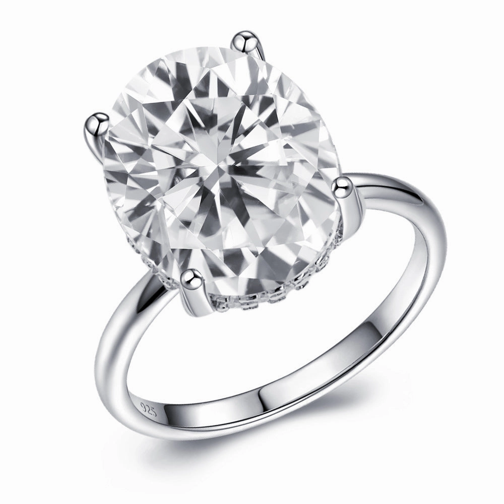 Inspiring Gift Hypoallergenic Piece 6 Carat Solitaire Oval Diamond Engagement Ring | S925 | Moissanite