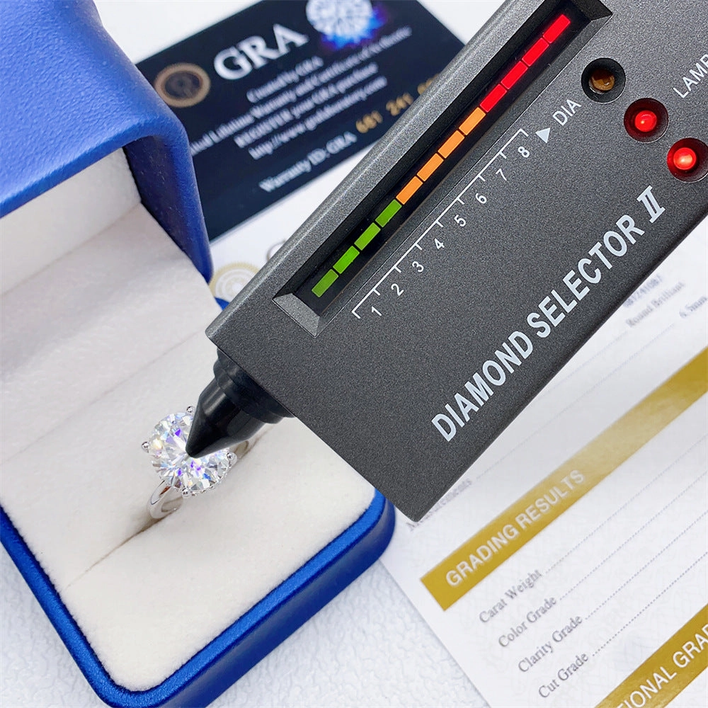 Quartz Mechanism Subtle Mood 6 Carat Solitaire Oval Diamond Engagement Ring | S925 | Moissanite