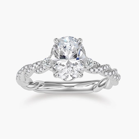 Silver Edge Refined Line 925 Oval Cut Engagement Rings For Women