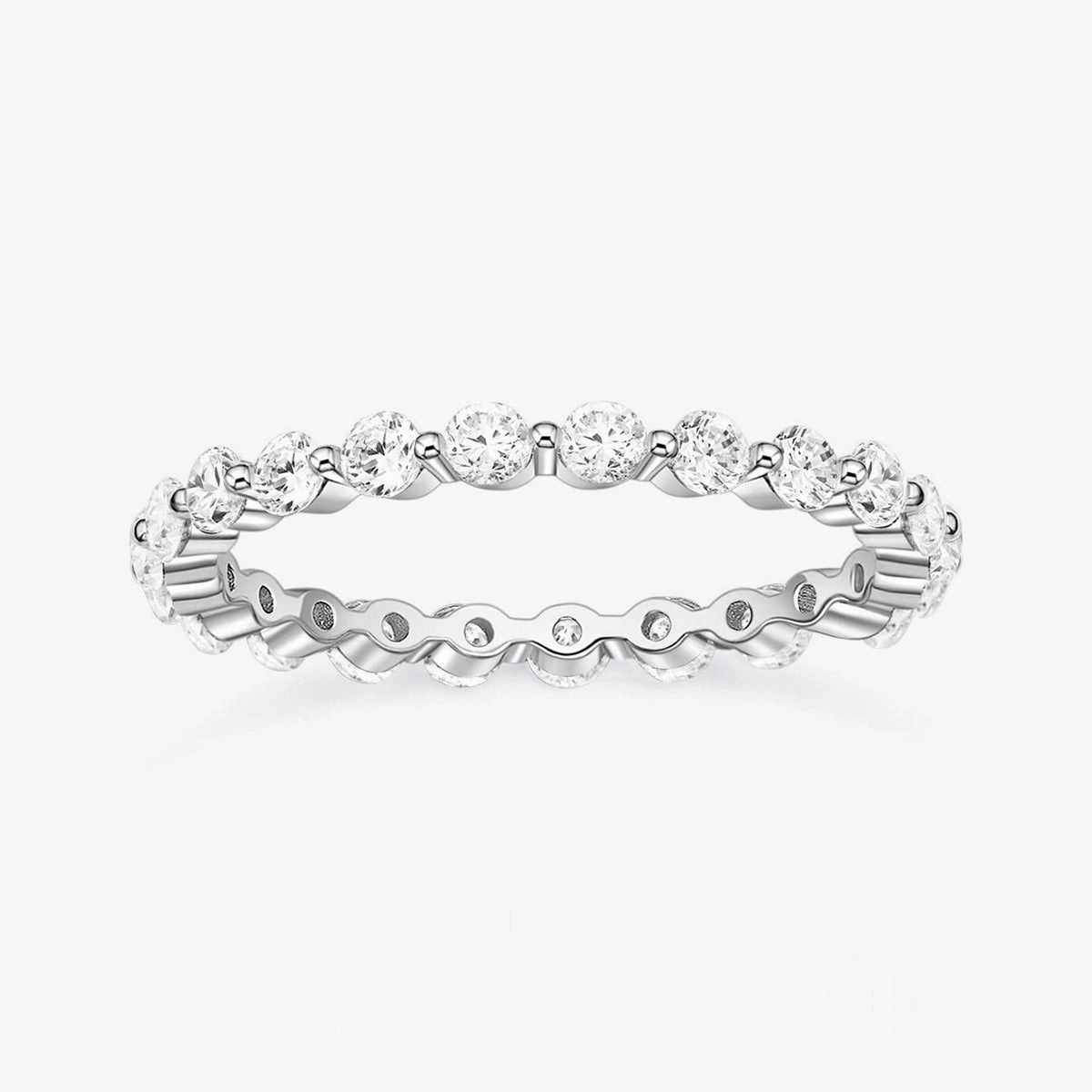 925 Sterling Silver Cubic Zirconia Wedding Ring Office Vibe Glam Vibe