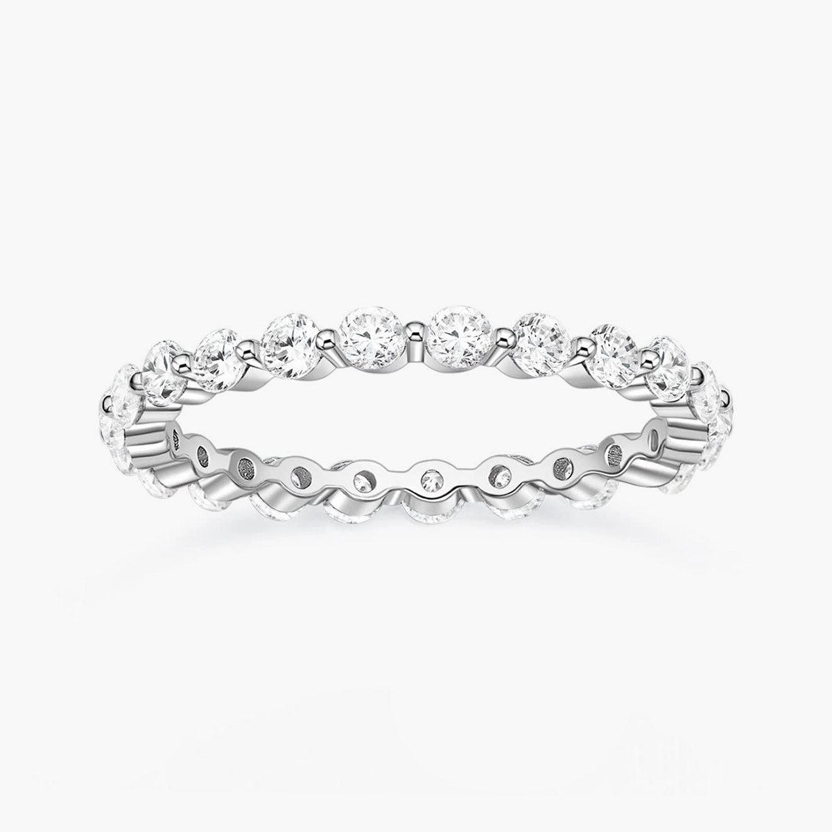 Sophisticated Pieces 925 Sterling Silver Cubic Zirconia Wedding Ring