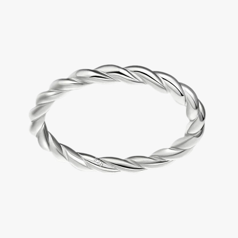 Travel Friendly Event Style 925 Sterling Silver Cute Twist Ring