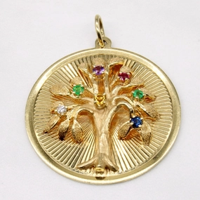 'Henry Dankner' Multi Gem Tree Pendant | 0.30ctw | Exquisite Craft Finishing Touch