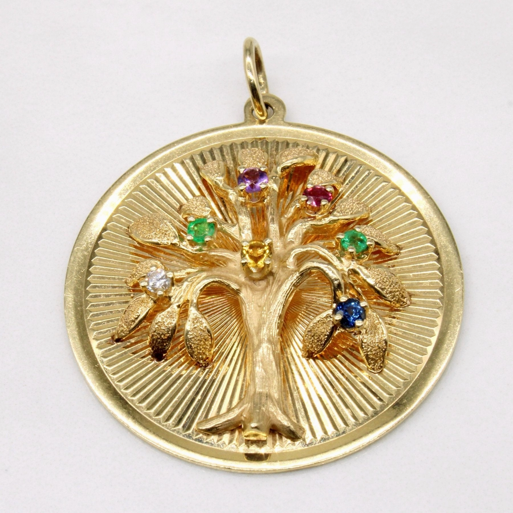 'Henry Dankner' Multi Gem Tree Pendant | 0.30ctw | Exquisite Craft Finishing Touch