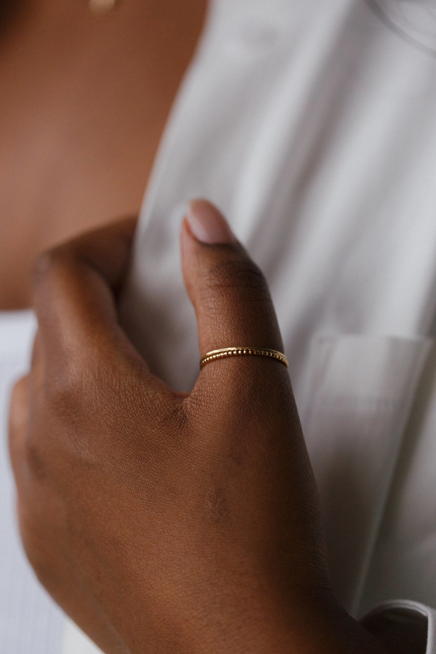 Adria Ring Delicate Emblem Luxury Texture