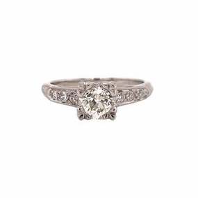 Platinum Antique Engagement Ring (1.07cttw) Essential Jewelry