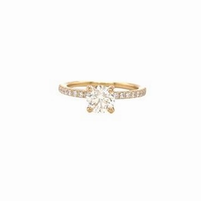 Strong Art Fresh Form 14 Karat Yellow Gold Hidden Halo Engagement Ring (1.11cttw)