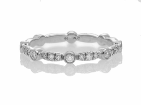 ALTERNATING BEZEL SET AND FRENCH PAVE DIAMOND ETERNITY BAND Trendy Decoration Vintage Style