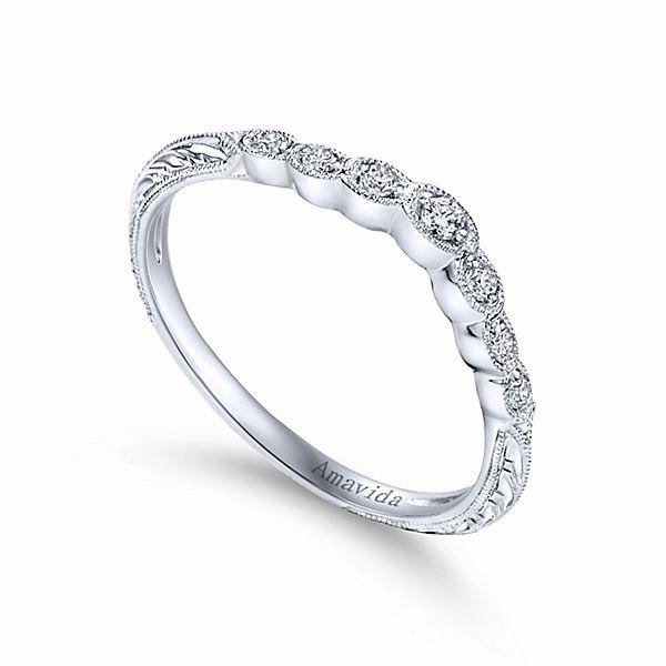 Amavida Inspired  Diamond Wedding Ring 18K White Gold 501B Gentle care