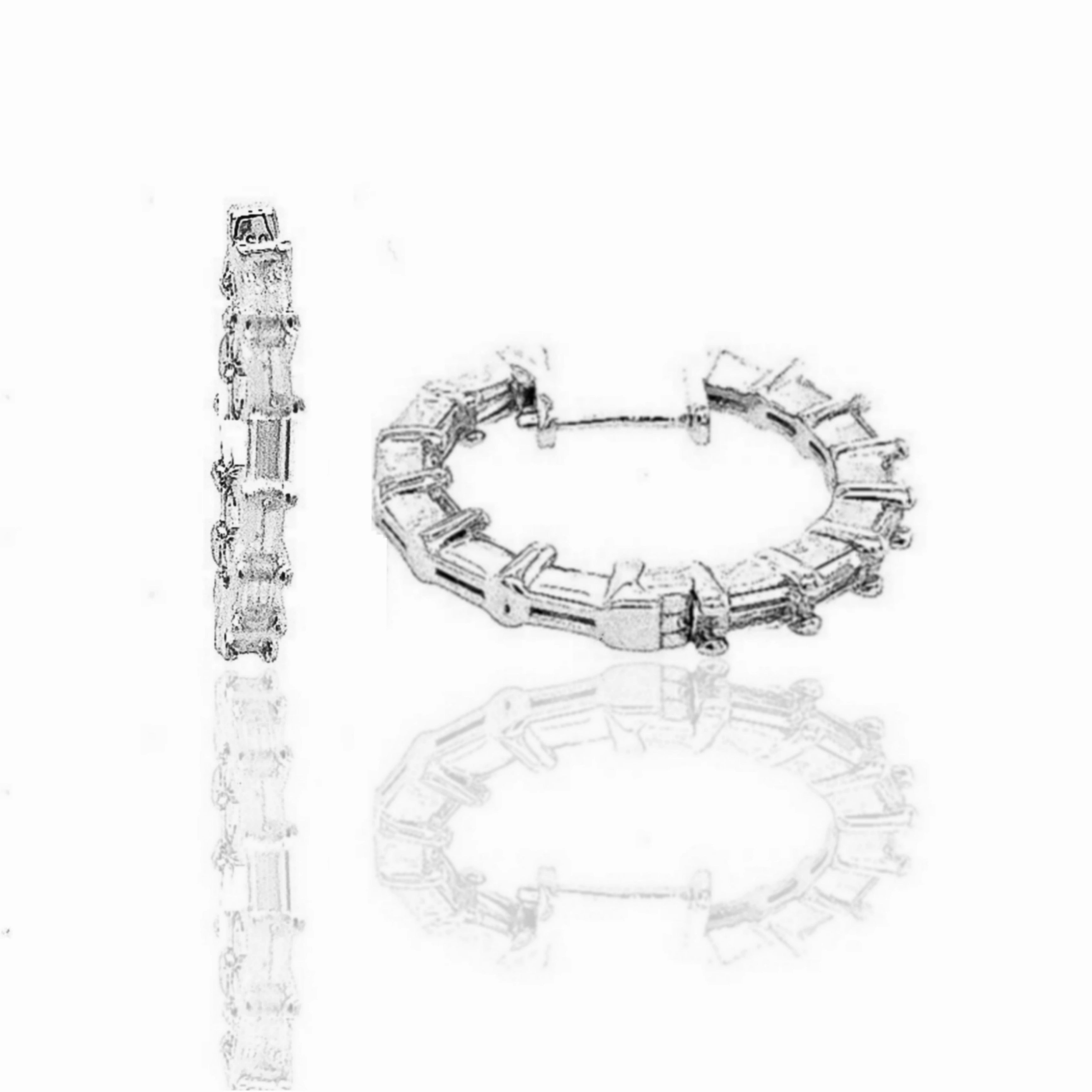 Sterling Silver 1 Inch Baguette Hoop Earring Textured Detail