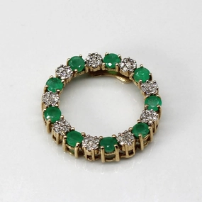 Fashion Week Emerald & Diamond Eternity Pendant | 0.90ctw | 0.18ctw |