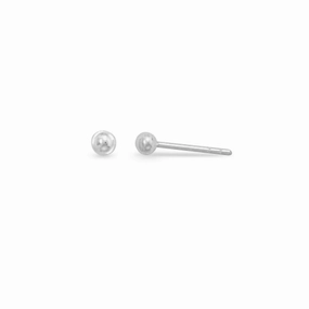 Small Ball Stud Earrings Sterling Silver 3mm diameter Charming Accessories