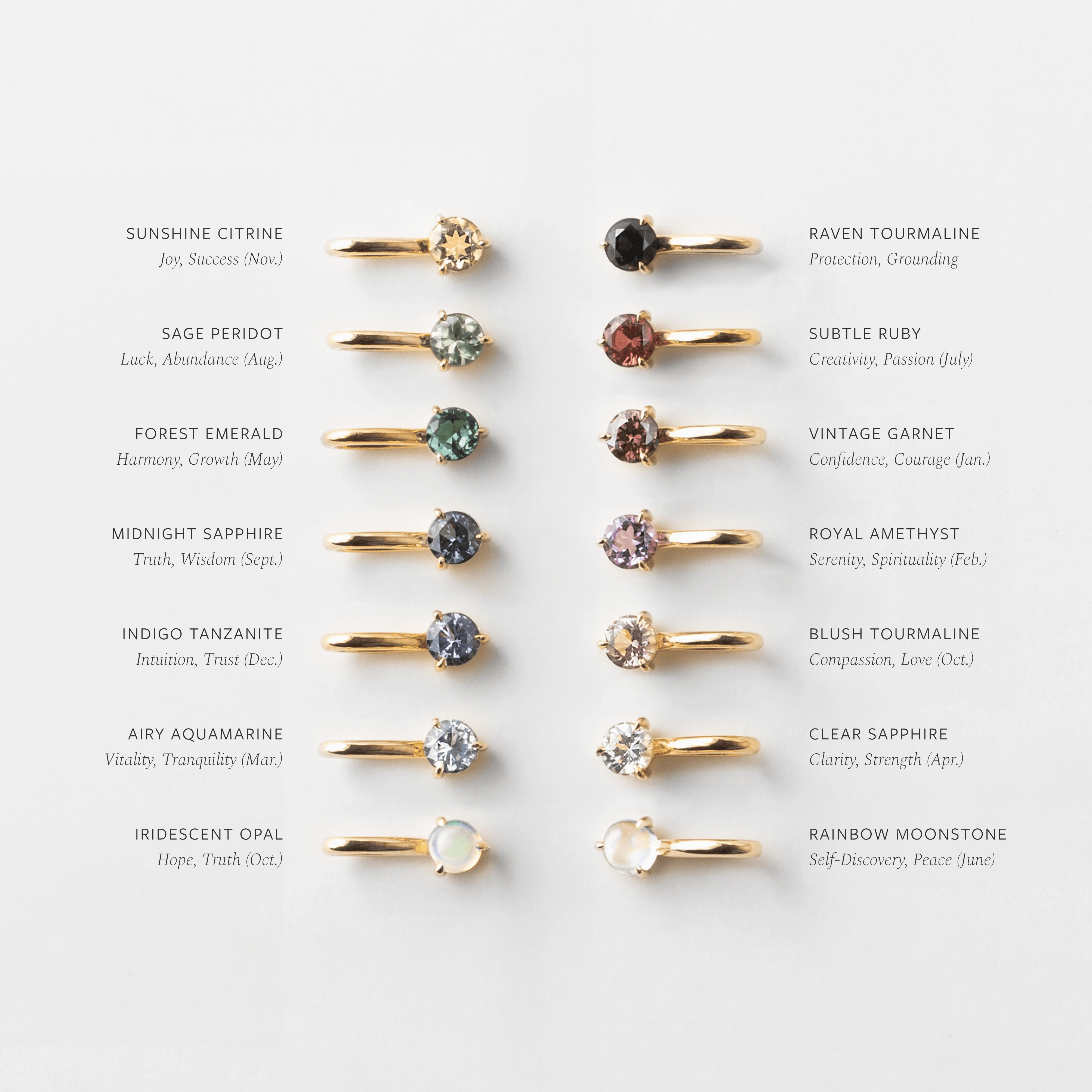 Extra Solid Gold Aura Birthstone Charm Minimal Piece City Style