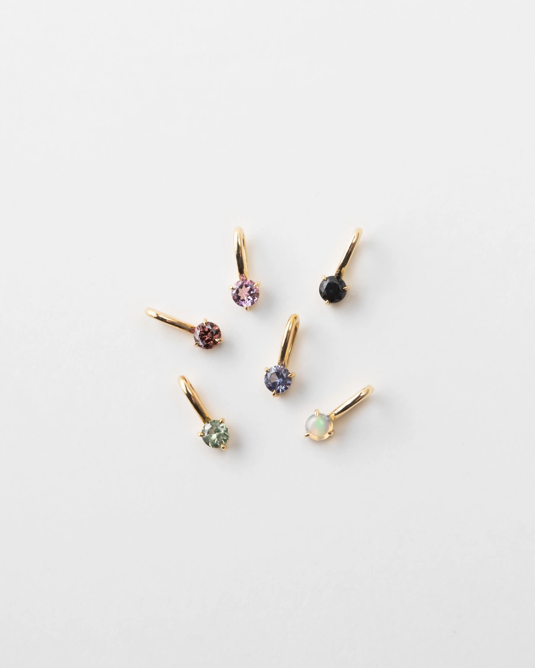 Fresh Pair Extra Solid Gold Aura Birthstone Charm