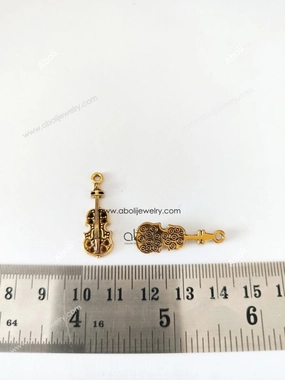 Golden guitar Charm music musical instrument art singer guitarist concert party musician CHMG120 1 charm Golden Light Effortless Edge