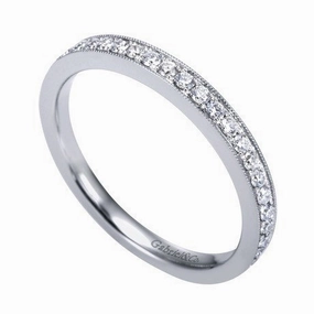 Bead Set Diamond Band .25 Cttw 14K White Gold Creative Spark