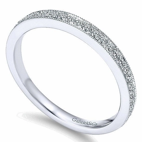 Bead Set Diamond Wedding Band 1/5 Cttw 14K White Gold 187B Value Gift