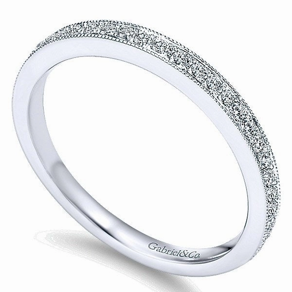 Bead Set Diamond Wedding Band 1/5 Cttw 14K White Gold 187B Value Gift