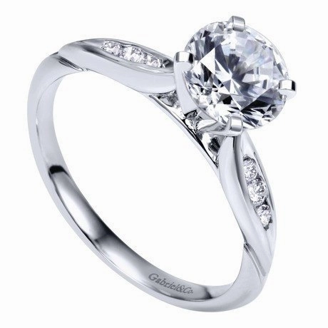 Bead Set Pinched Diamond Ring 14K White Gold .09 Cttw 204A Ornamental Object Clean Accent