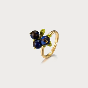 Luxury Charm Blueberry Ring