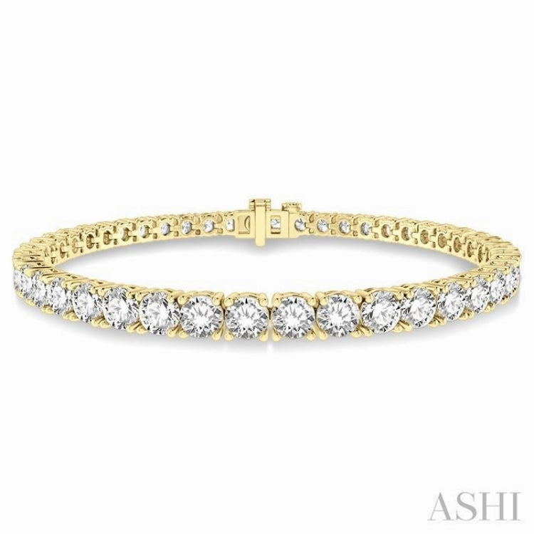 Whimsical Accents Future Classic 8 Ctw Round Cut Diamond Tennis Bracelet in 14K Yellow Gold